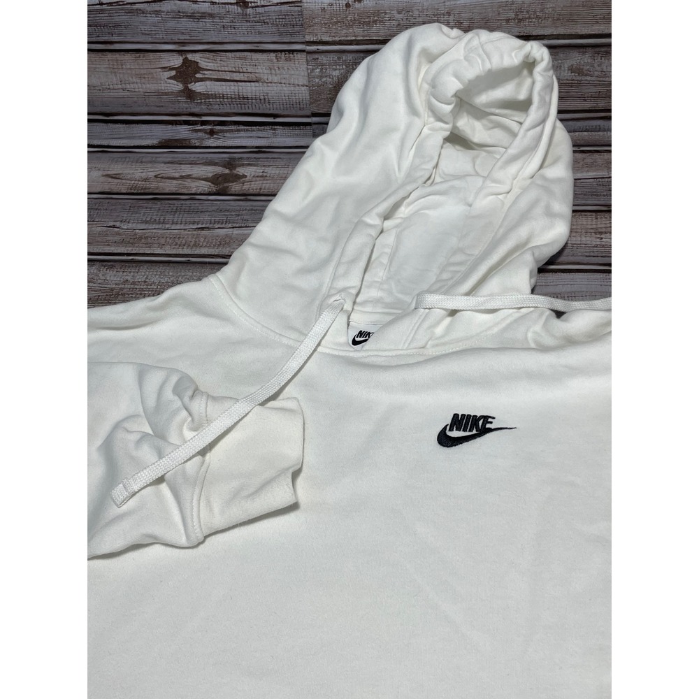 Nike Hooded Sweatshirt High Low‎ Style White Womens Medium